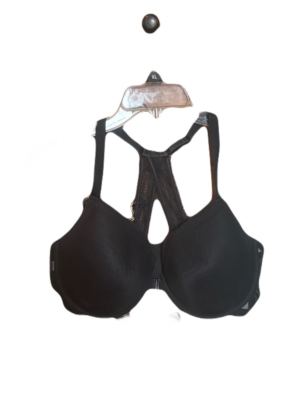 Auden Black Racerback Front-Closure Sports Bra